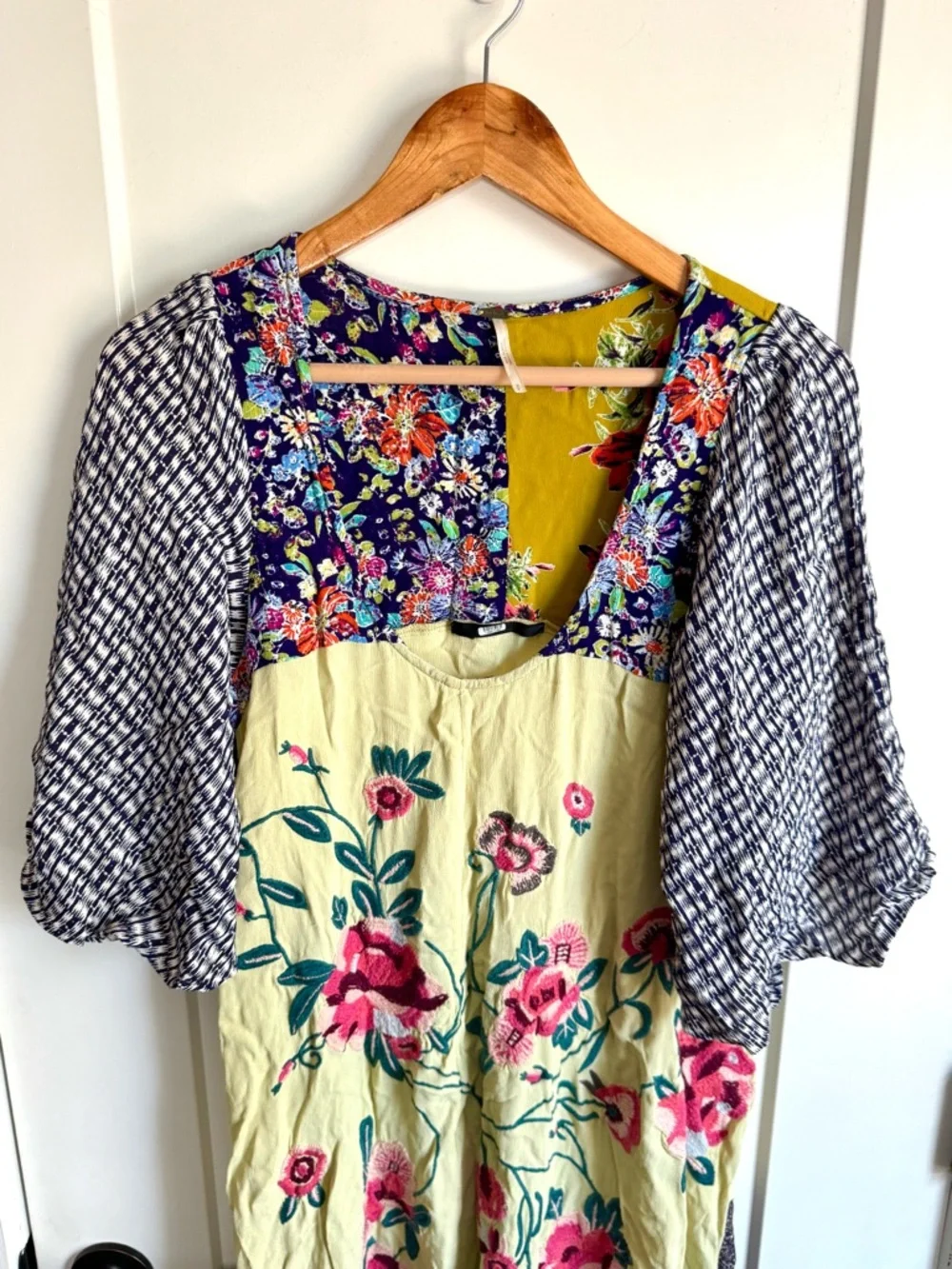 Free People River Market Mixed Print Dress S - Picture 5 of 12